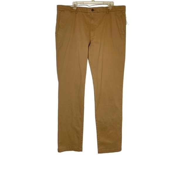 Goodthreads Men 42W x 36L khaki Brown Slim-Fit Washed Comfort Stretch Chino Pant - Picture 2 of 12